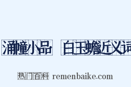 涌幢小品·白玉蟾近义词是什么意思的图片